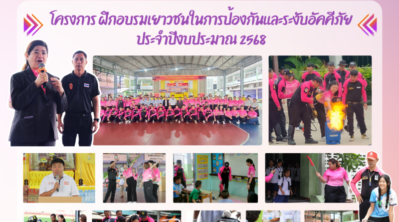 โครงการฝึกอบรมเยาวชนในการป้องกันและระงับอัคคีภัย ประจำปีงบประมาณ 2568